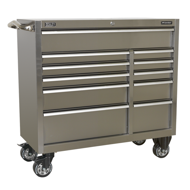 Sealey PTB105511SS ⏐ Premier™ Heavy-Duty Extra-Wide Rollcab 11 Drawer 1055mm - Stainless Steel
