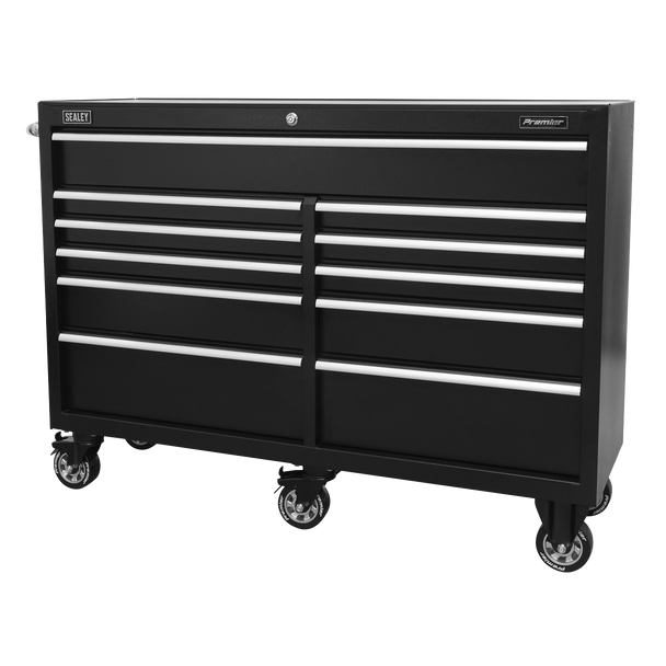 Sealey PTB143011 ⏐ Premier™ Heavy-Duty Extra-Wide Rollcab 11 Drawer 1430mm - Black