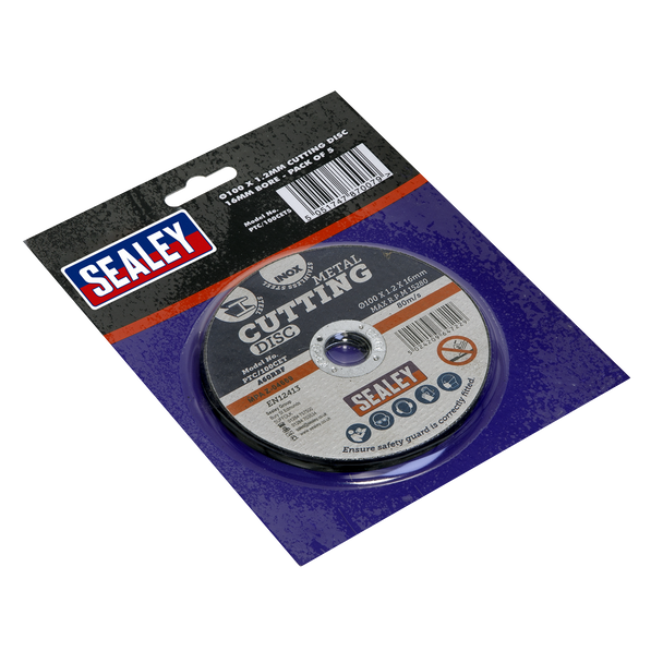 Sealey PTC/100CET5 ⏐ 100 x 1.2mm Cutting Disc 16mm Bore - Pack of 5