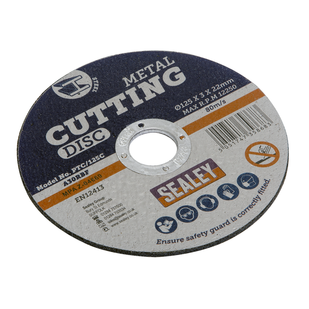 Sealey PTC/125C ⏐ 125 x 3mm Cutting Disc 22mm Bore