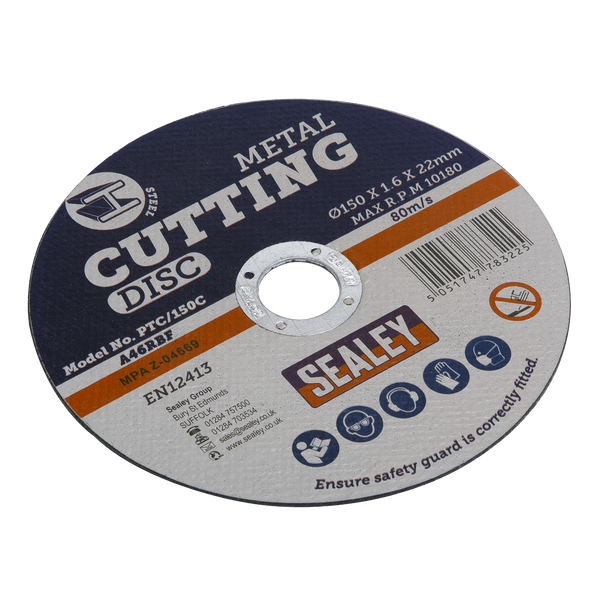 Sealey PTC/150C ⏐ 150 x 1.6mm Cutting Disc 22mm Bore