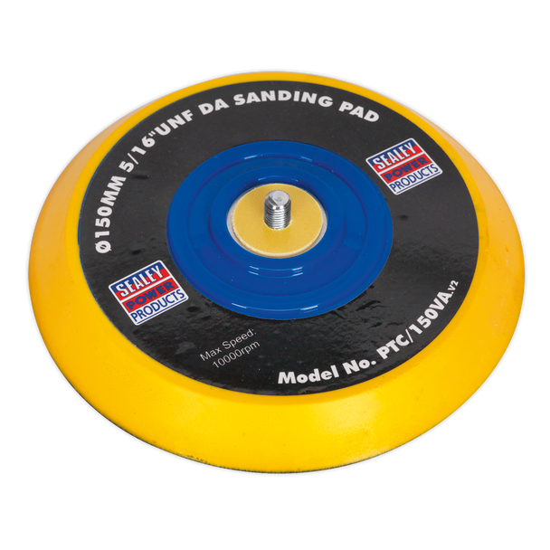 Sealey PTC/150VA ⏐ 145mm DA Backing Pad for Hook-and-Loop Discs 5/16"UNF