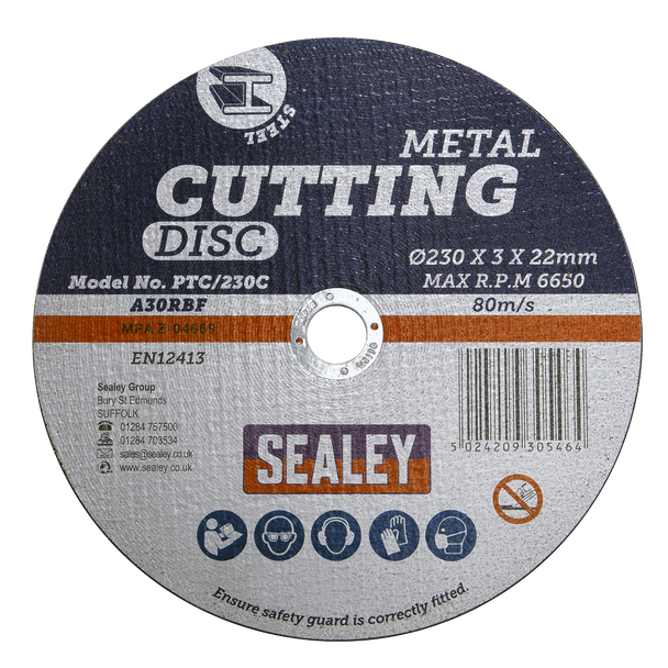 Sealey PTC/230C ⏐ 230 x 3mm Cutting Disc 22mm Bore