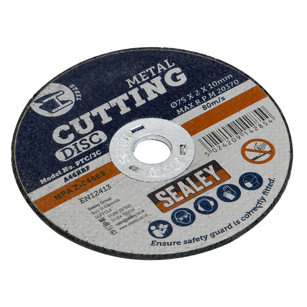 Sealey PTC/3C ⏐ 75 x 2mm Cutting Disc 10mm Bore