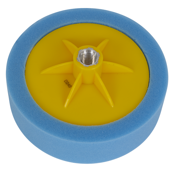 Sealey PTC/CH/5/8-B ⏐ 150 x 50mm Buffing & Polishing Foam Head 5/8"UNC - Blue/Medium