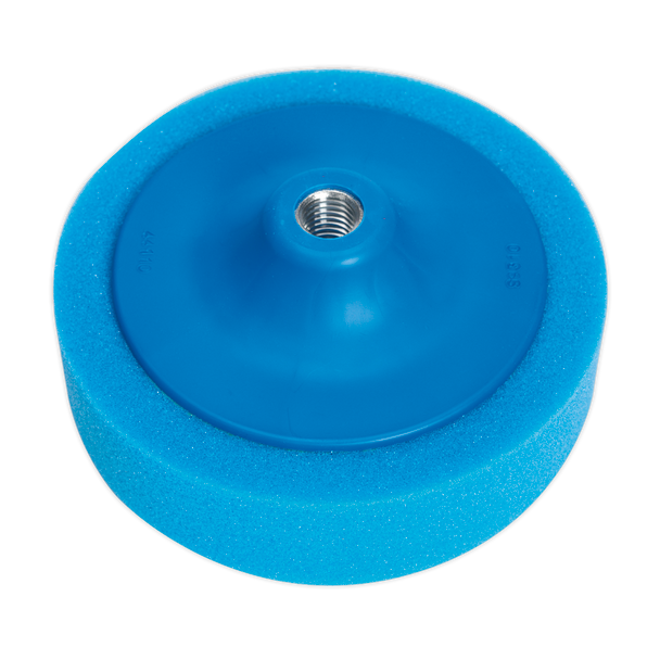 Sealey PTC/CH/5/8-B ⏐ 150 x 50mm Buffing & Polishing Foam Head 5/8"UNC - Blue/Medium