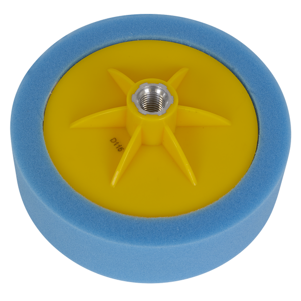 Sealey PTC/CH/M14-B ⏐ 150 x 50mm Buffing & Polishing Foam Head M14 x 2mm - Blue/Medium