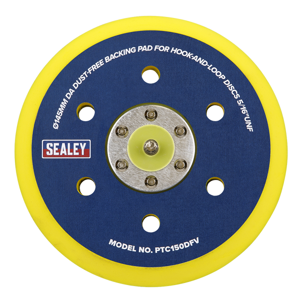 Sealey PTC150DFV ⏐ 145mm DA Dust-Free Backing Pad for Hook-and-Loop Discs 5/16"UNF