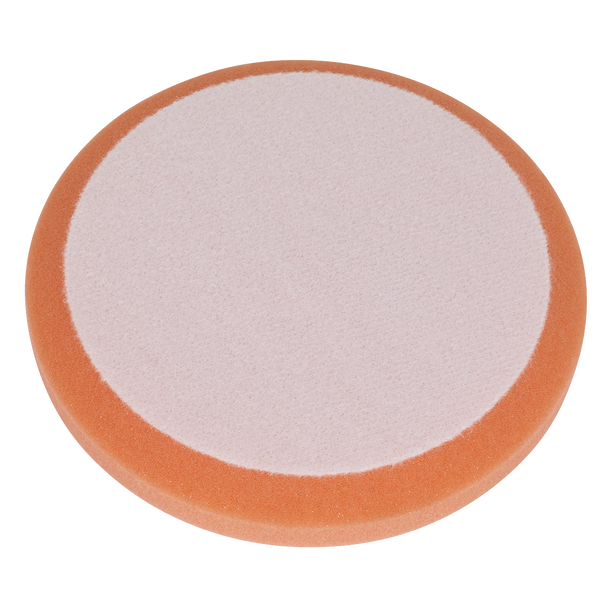 Sealey PTCCHV150O ⏐ Hook-and-Loop Buffing & Polishing Foam Head 150 x 25mm - Orange/Firm