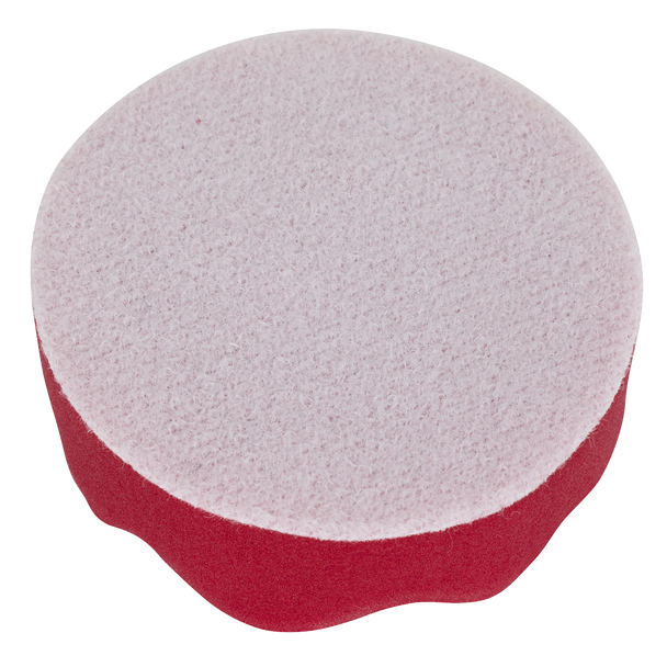 Sealey PTCCHW80R ⏐ Hook-and-Loop Buffing & Polishing Foam Head 80 x 25mm - Red/Ultra-Soft