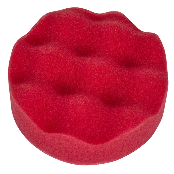 Sealey PTCCHW80R ⏐ Hook-and-Loop Buffing & Polishing Foam Head 80 x 25mm - Red/Ultra-Soft