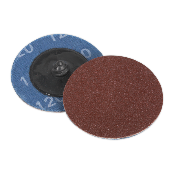 Sealey PTCQC50120 ⏐ 50mm Quick Change Sanding Disc 120Grit - Pack of 10
