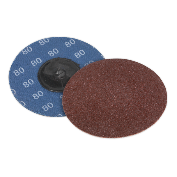 Sealey PTCQC7580 ⏐ 75mm Quick Change Sanding Disc 80 Grit - Pack of 10