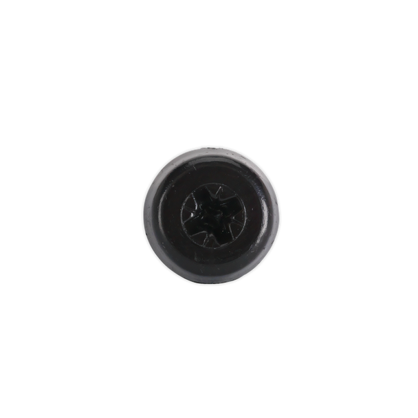 Sealey PTNP7 ⏐ Numberplate Screw with Plastic Enclosed Head 4.8 x 24mm, Black - Pack of 50