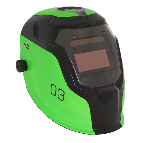 Sealey PWH3 ⏐ Auto Darkening Welding Helmet Shade 9-13 - Green