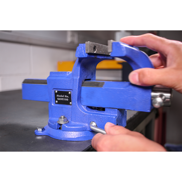 Sealey QAVE100 ⏐ Quick Action SG Iron Vice with Swivel Base 100mm