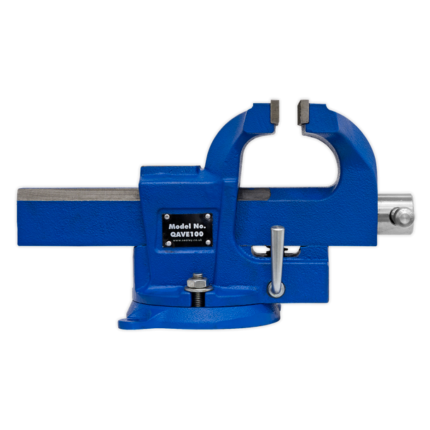 Sealey QAVE100 ⏐ Quick Action SG Iron Vice with Swivel Base 100mm