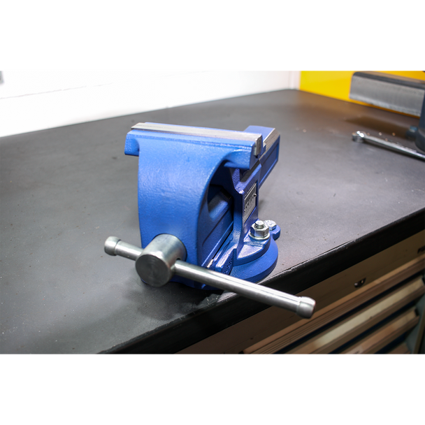 Sealey QAVE125 ⏐ Quick Action SG Iron Vice with Swivel Base 125mm