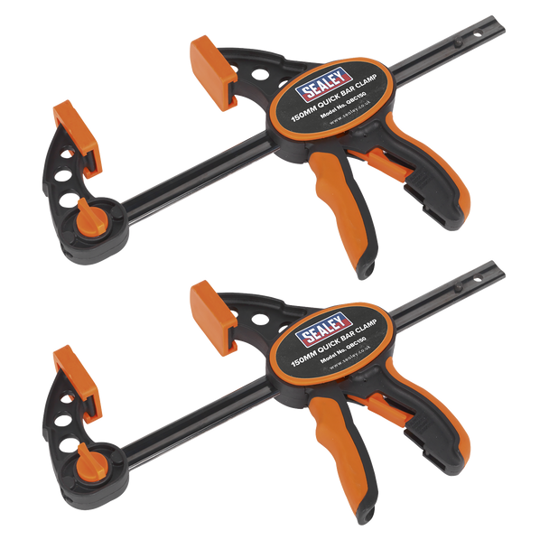 Sealey QBC1502 ⏐ Quick Bar Clamp Set 150mm 2pc