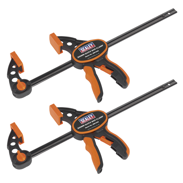 Sealey QBC3002 ⏐ Quick Bar Clamp Set 300mm 2pc