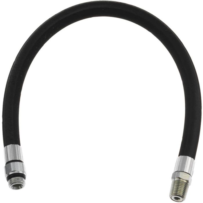 PCL RHA2040W | AFG Mk4 Hose Assembly 0.36m (14") Wire Braided Hose to Swivel R 1/4 Male Thread