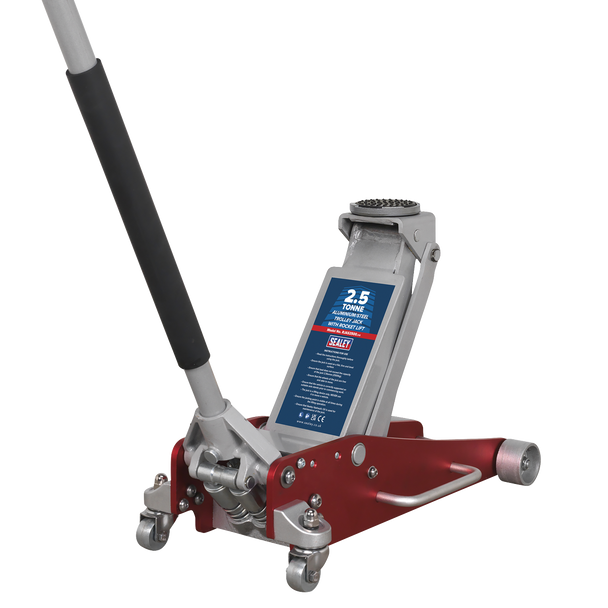 Sealey RJAS2500 ⏐ Aluminium/Steel Trolley Jack with Rocket Lift 2.5 Tonne