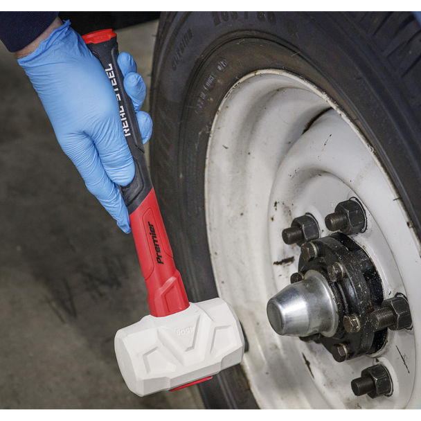 Sealey RMG16 ⏐ Premier Rubber Mallet with Fibreglass Shaft & Graphite Core 16oz