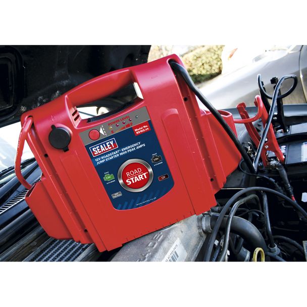 Sealey RS102 ⏐ RoadStart® 12V Emergency Jump Starter 1600 Peak Amps