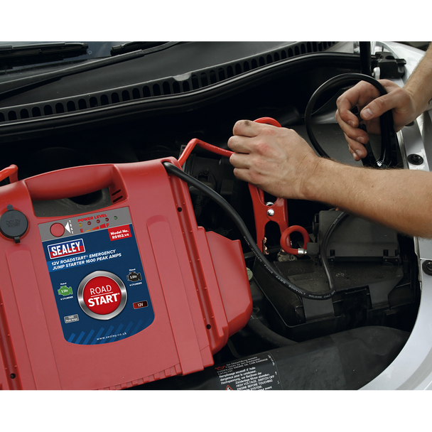 Sealey RS102 ⏐ RoadStart® 12V Emergency Jump Starter 1600 Peak Amps
