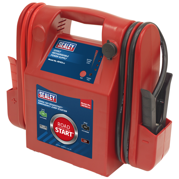 Sealey RS103 ⏐ RoadStart® 12V Emergency Jump Starter 3200 Peak Amps