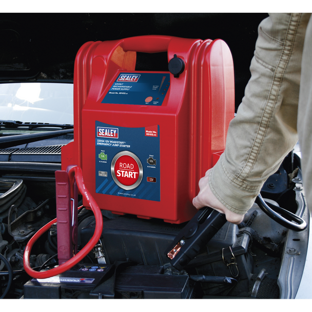 Sealey RS103 ⏐ RoadStart® 12V Emergency Jump Starter 3200 Peak Amps
