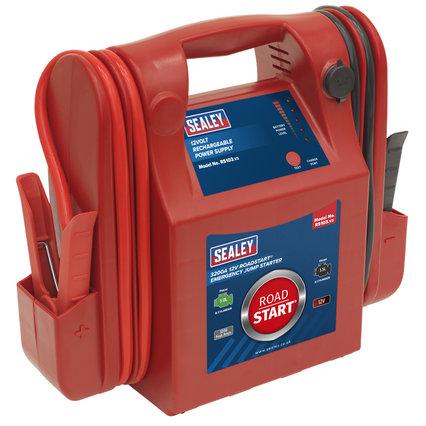 Sealey RS103 ⏐ RoadStart® 12V Emergency Jump Starter 3200 Peak Amps