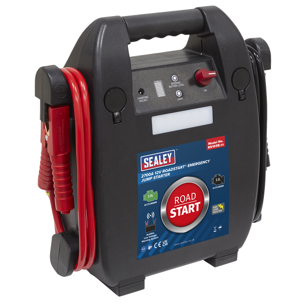 Sealey RS103B ⏐ RoadStart® 12V Emergency 8-Cylinder Jump Starter 5L