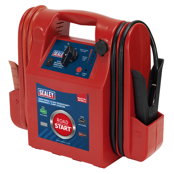 Sealey RS105 ⏐ RoadStart® 12/24V Emergency Jump Starter 3200/1600 Peak Amps