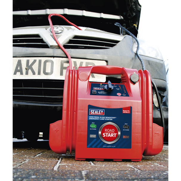 Sealey RS105 ⏐ RoadStart® 12/24V Emergency Jump Starter 3200/1600 Peak Amps