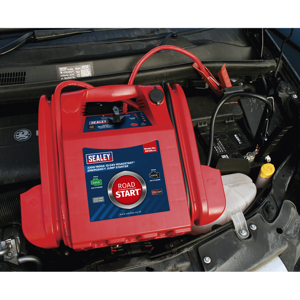Sealey RS105 ⏐ RoadStart® 12/24V Emergency Jump Starter 3200/1600 Peak Amps