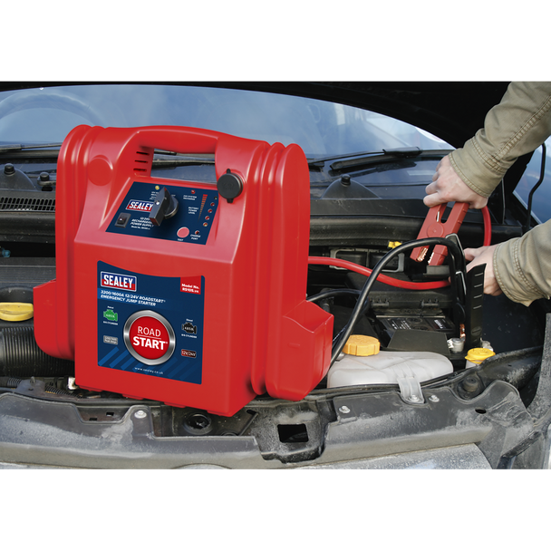 Sealey RS105 ⏐ RoadStart® 12/24V Emergency Jump Starter 3200/1600 Peak Amps