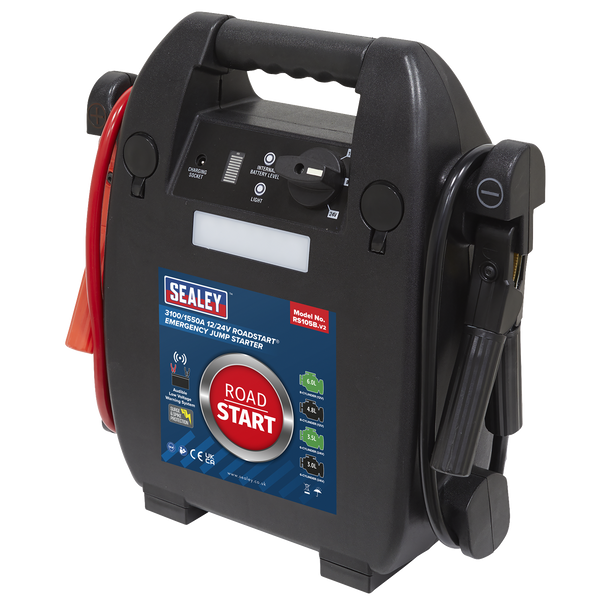 Sealey RS105B ⏐ RoadStart® 12/24V Emergency 8-Cylinder Jump Starter 6L