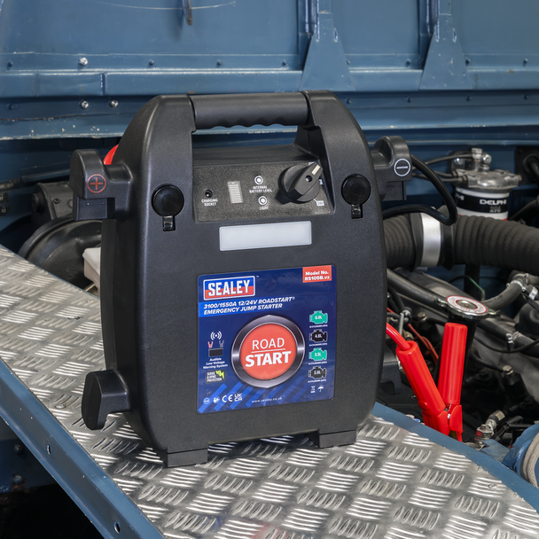 Sealey RS105B ⏐ RoadStart® 12/24V Emergency 8-Cylinder Jump Starter 6L
