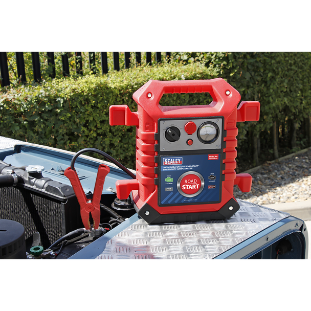 Sealey RS125 ⏐ RoadStart® 12/24V Emergency Jump Starter 3000/1500 Peak Amps