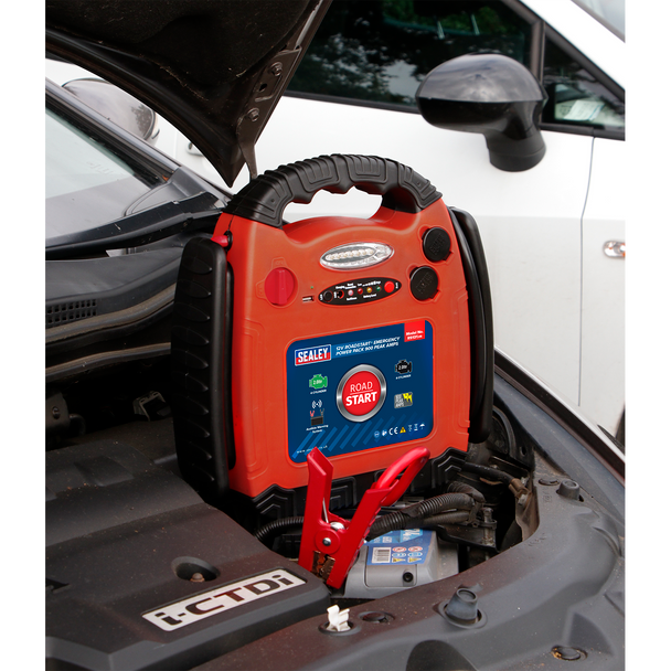 Sealey RS131 ⏐ RoadStart® 12V Emergency Jump Starter 900 Peak Amps