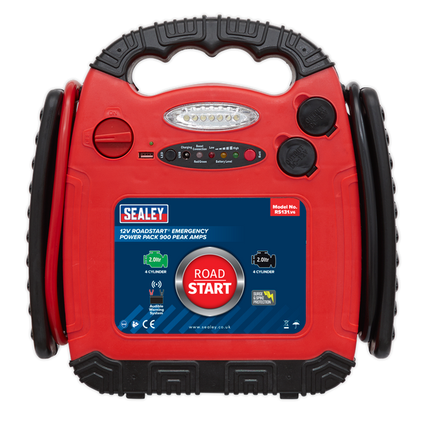 Sealey RS131 ⏐ RoadStart® 12V Emergency Jump Starter 900 Peak Amps