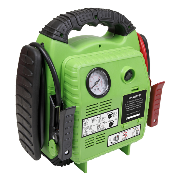 Sealey RS1322HV ⏐ RoadStart® 12V Emergency Jump Starter with Air Compressor 900 Peak Amps