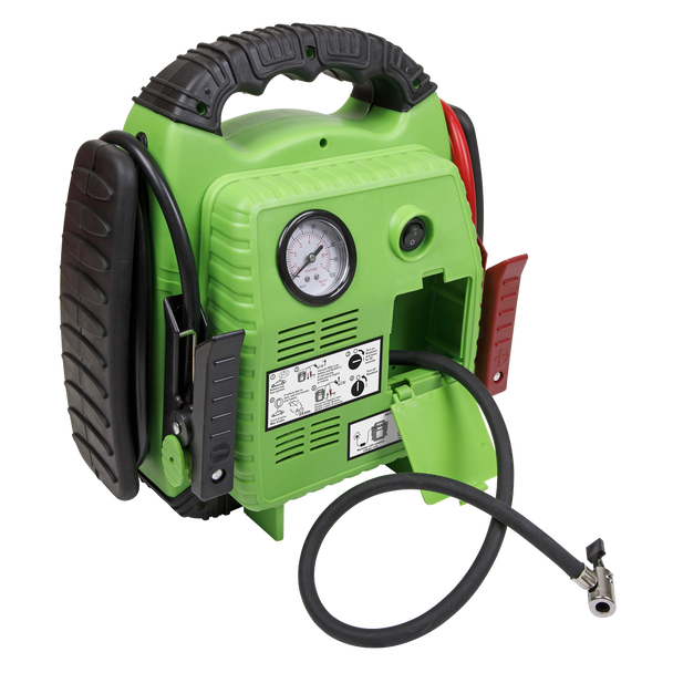Sealey RS1322HV ⏐ RoadStart® 12V Emergency Jump Starter with Air Compressor 900 Peak Amps