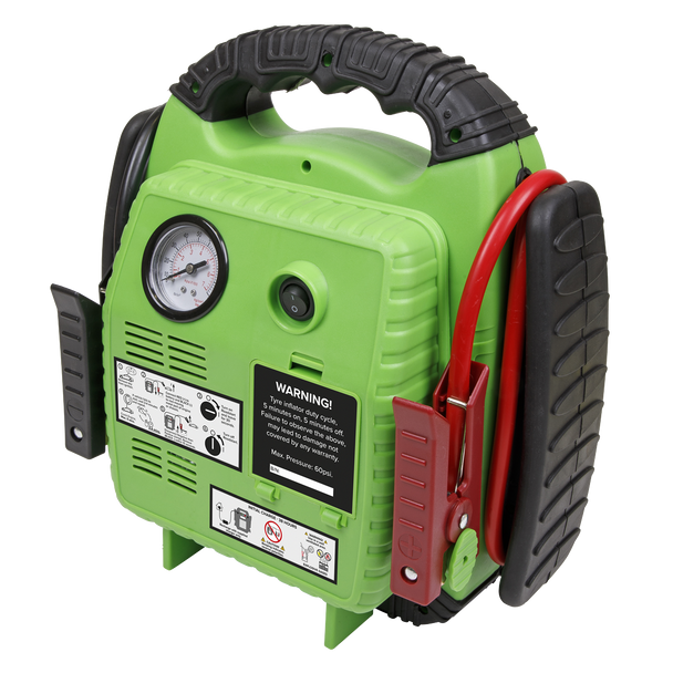 Sealey RS1322HV ⏐ RoadStart® 12V Emergency Jump Starter with Air Compressor 900 Peak Amps