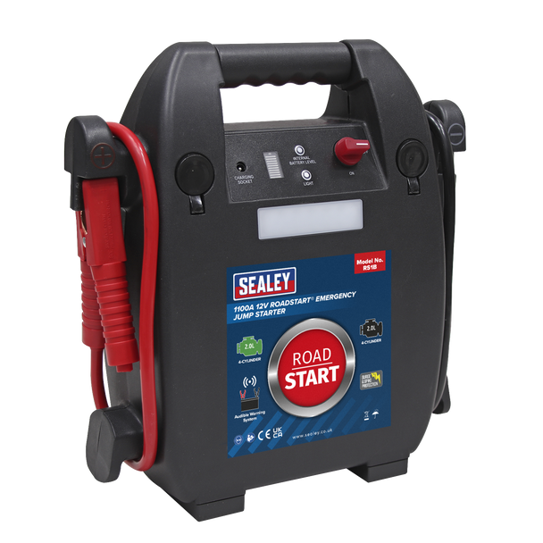Sealey RS1B ⏐ RoadStart® 12V Emergency 4-Cylinder Jump Starter 2L