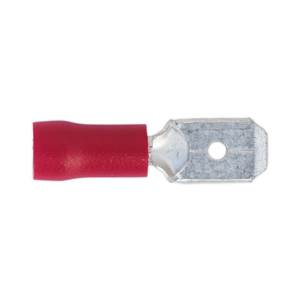 Sealey RT22 ⏐ Push-On Male Terminal 6.3mm, Red - Pack of 100