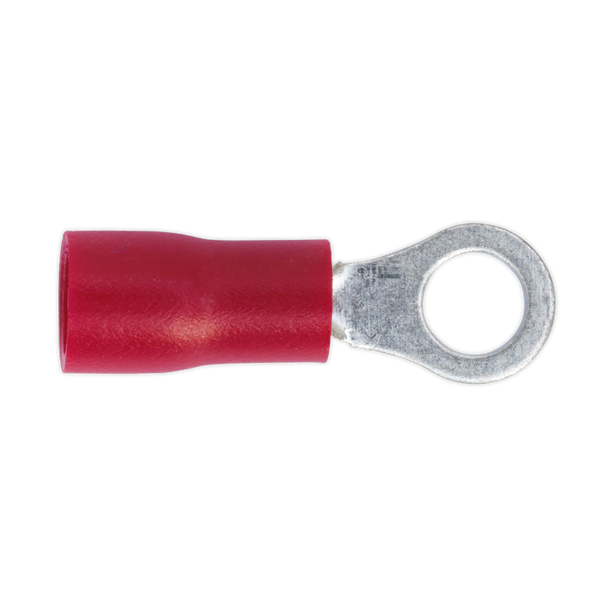 Sealey RT24 ⏐ Easy-Entry Ring Terminal 4.3mm (4BA), Red - Pack of 100