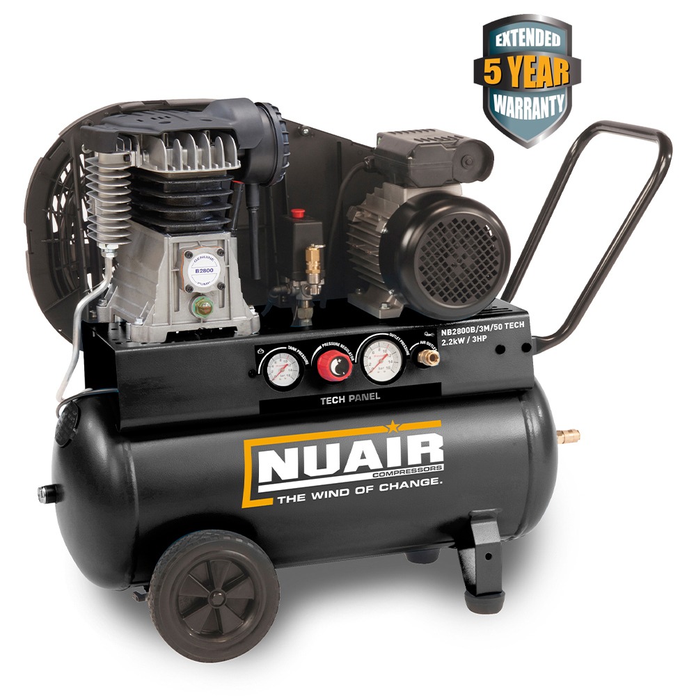 Nuair NB2800B/50/3M TECH PRO (230 Volt) | 12.5 CFM Piston Air Compressor