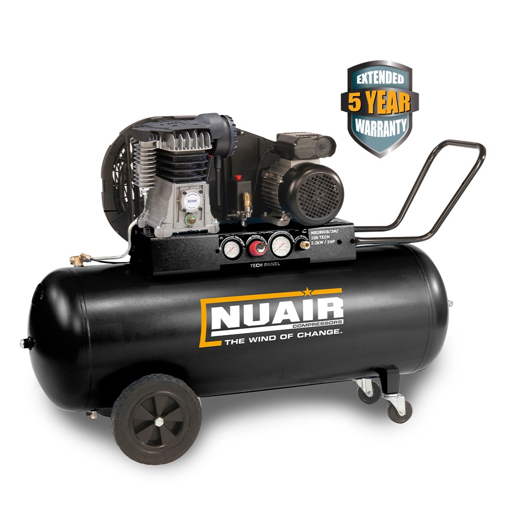 Nuair NB2800B/200/3M TECH PRO (230 Volt) (13 Amp) | 12.5 CFM Piston Air Compressor